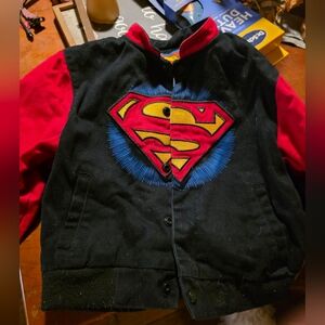 Superman Kids Jacket - Black and Red Character Jacket